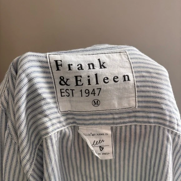 Frank & Eileen - Eileen Striped Shirt Size M - Picture 8 of 9